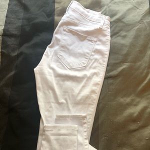 High waisted white jeggings